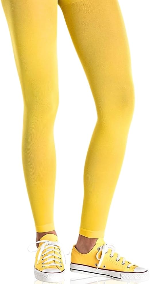 Yellow Footless Tights CLEARANCE – Tempo Dancewear
