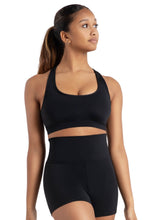 Load image into Gallery viewer, Black Racer Back Sports Bra