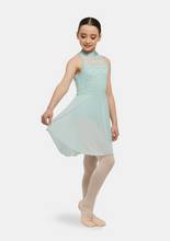 Load image into Gallery viewer, Baby blue lyrical dance performance dress with lace
