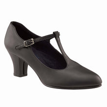 Load image into Gallery viewer, Footlight T Strap Chorus Shoe Black