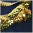 Stretch Sequin 3 Row Gold