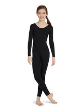 Load image into Gallery viewer, Long Sleeve Childrens Unitard Nude/Black