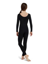 Load image into Gallery viewer, Long Sleeve Childrens Unitard Nude/Black