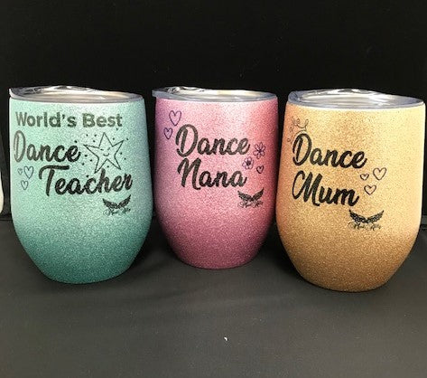 Mad Ally Stemless Glitter Cup Dance Mum