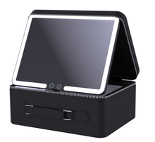 Load image into Gallery viewer, Beauty Box with LED Mirror /Black
