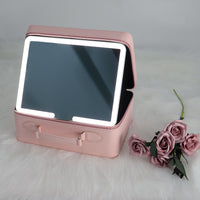 Load image into Gallery viewer, Beauty Box with LED Mirror / Pink
