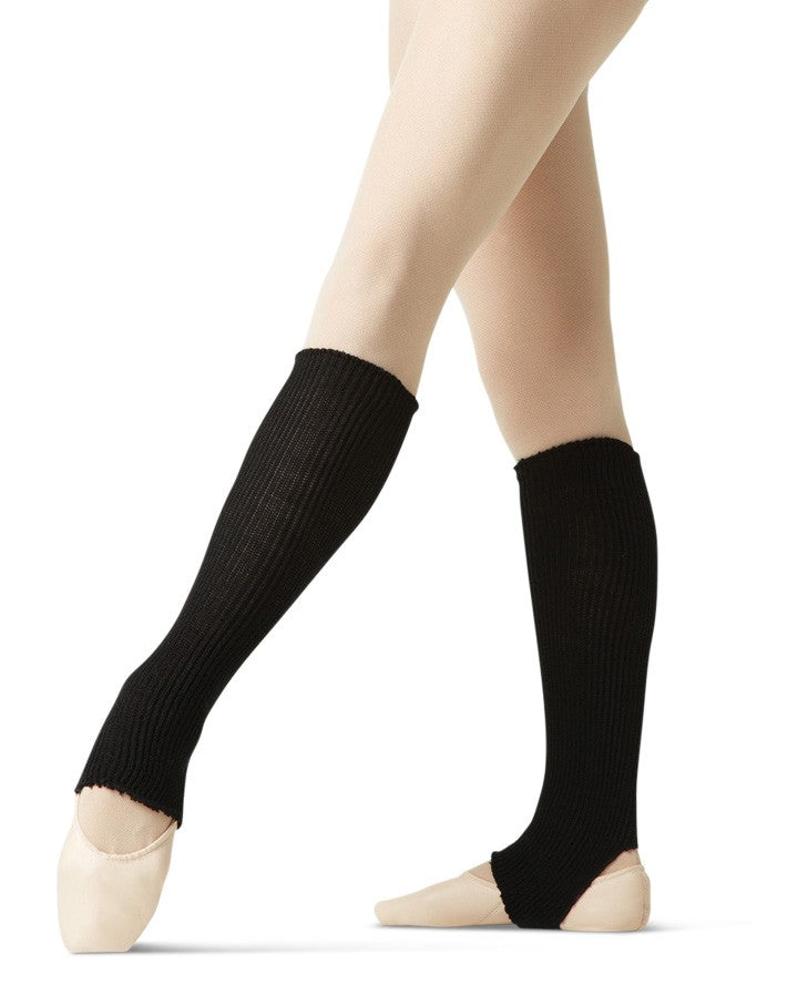 Black legwarmers, ballet stockings and ballet shoes