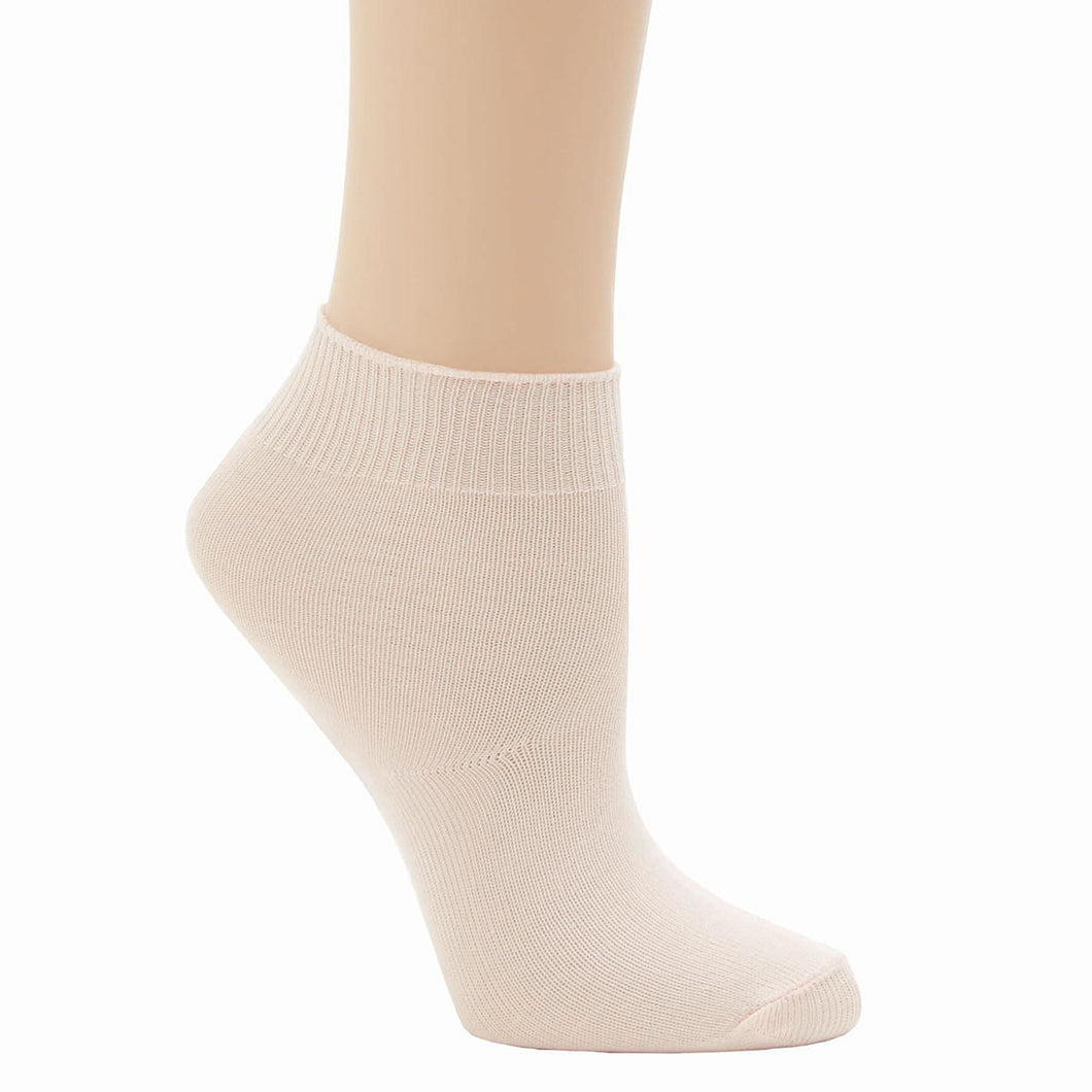 ribbed ballet ankle socks white