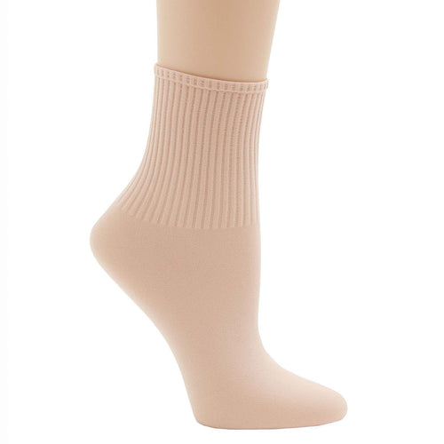 ribbed ballet ankle socks