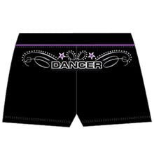 Load image into Gallery viewer, Dancer Shorts w Purple trim
