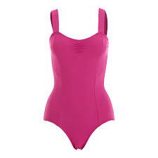 Wide Strap Leotard HOT PINK Clearance