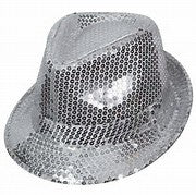 Sequin Feodora Hat-Silver